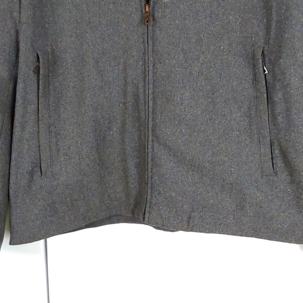 Steve & Barry's Wooly Mammoth Dark Gray Wool Dress Coat Preppy Neutral Sz.L - Picture 3 of 13